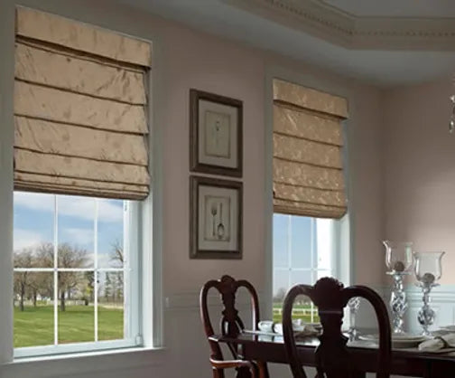 sophisticated Roman shades
