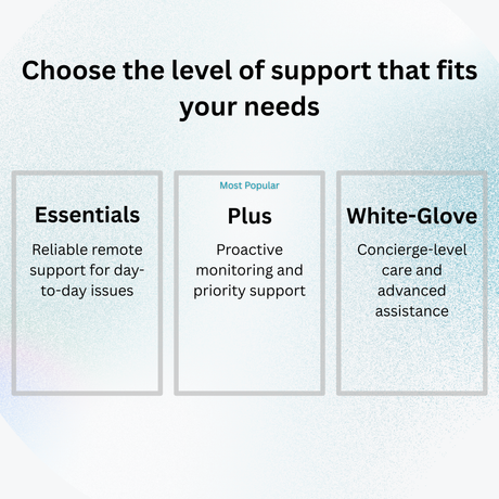 Levels of Epic Remote System Support Plans