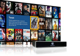 Kaleidescape Strato V 4K Dolby Vision Movie Player with movie wall background